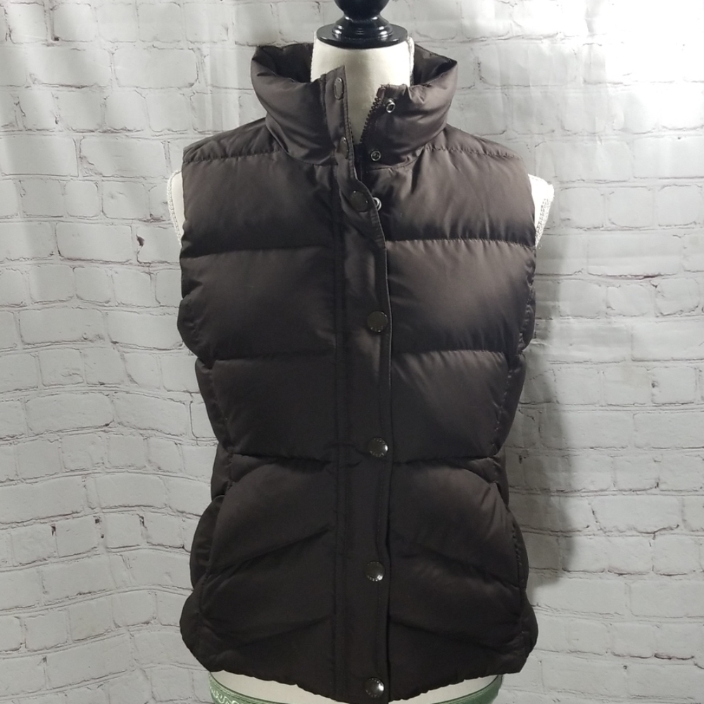 J. Crew Walnut Brown Fleece Lined Puffer Vest